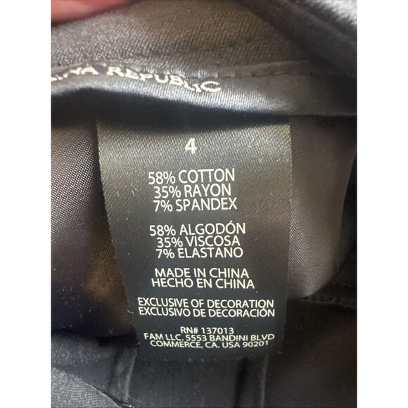 Banana Republic Women's I Slim‎ Straight Pants Sz 4 Black NWT Capsule Wardrobe - Picture 6 of 7